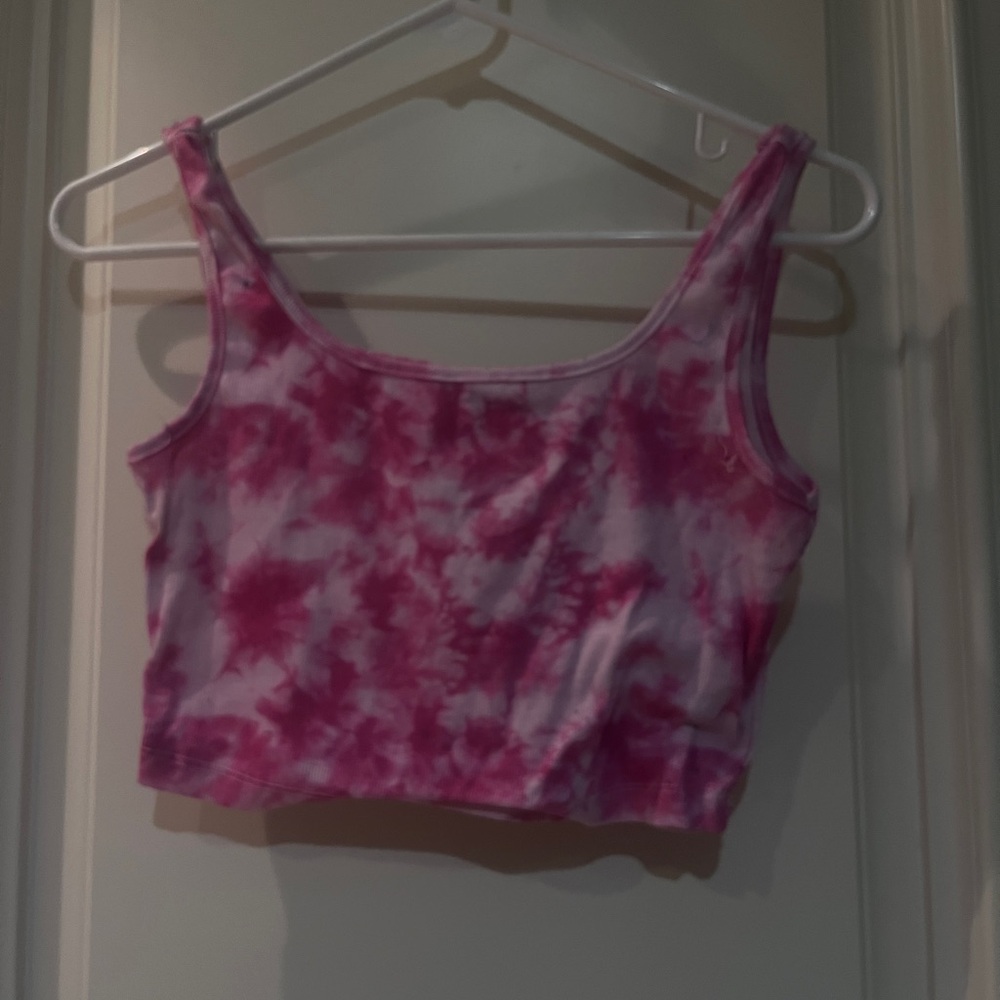 SHEIN “Pink Tie-Dye” Crop Tank Top